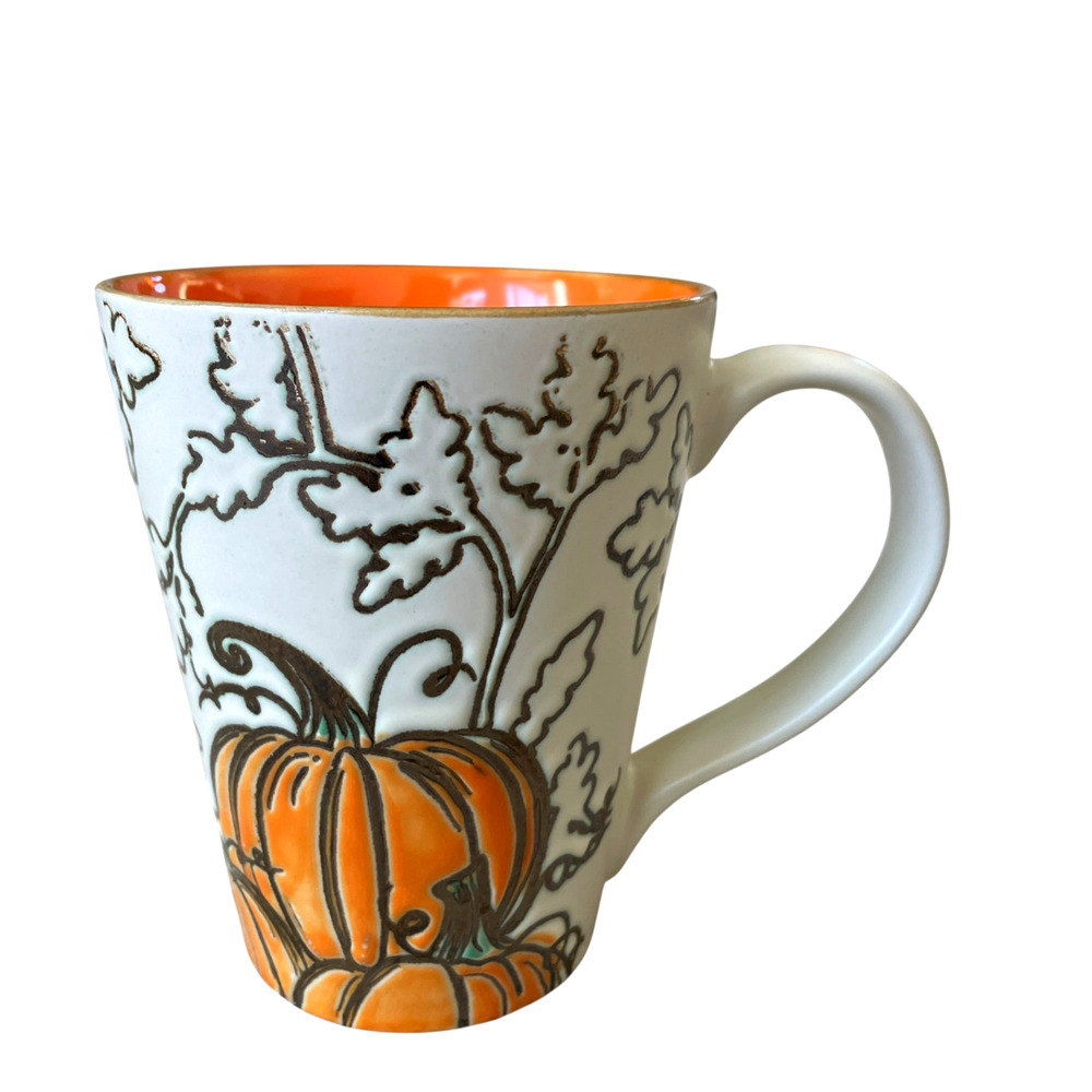 Eli & Ana Embossed Pumpkin Patch Mug Autumn Fall Thanksgiving Halloween Gift New